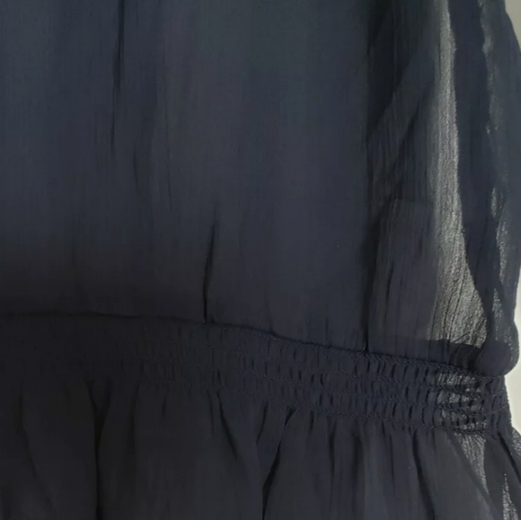 🎉 Hollister sheer navy blue blouse XS - Picture 7 of 8